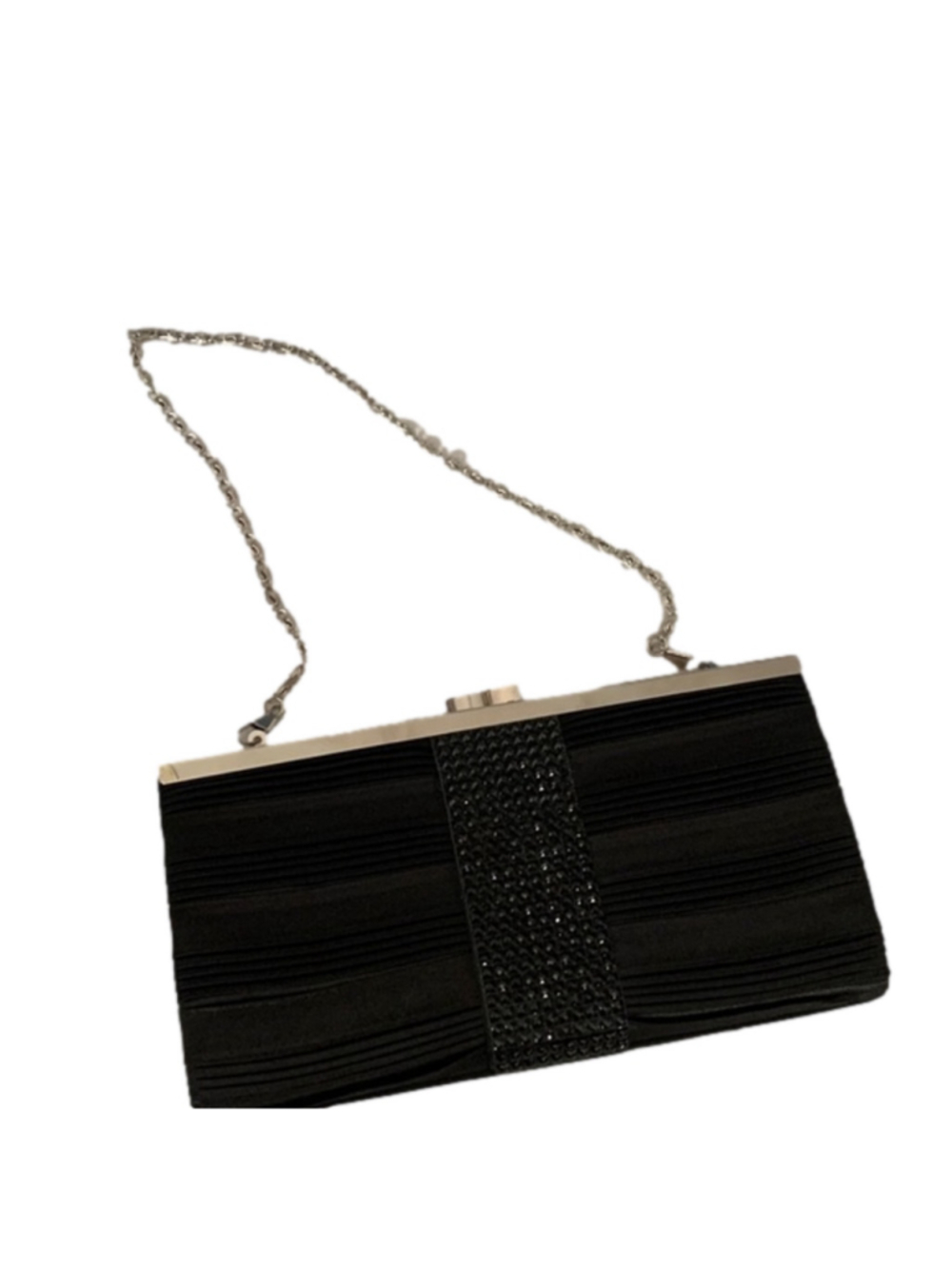 Black evening bag clutch or shoulder bag